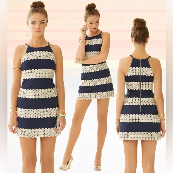 Lilly Pulitzer NWT Annabelle Shift True Navy $288 - Picture 1 of 12